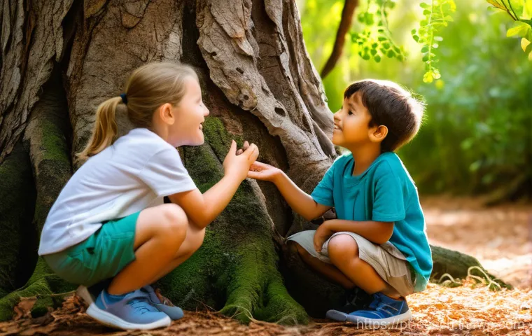 자연 연결 교육 프로그램의 지속 가능한 발전 방안 - Prompt 1: Curious Explorers in the Forest**