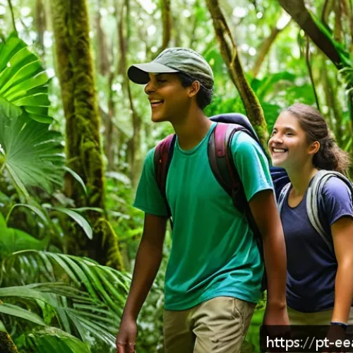 Home 30 자연 연결 교육 프로그램의 참여자 만족도 조사 - A diverse group of adults and teenagers participating in an outdoor nature immersion program in a lu...