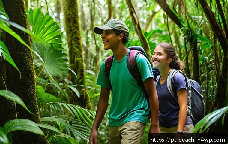 자연 연결 교육 프로그램의 참여자 만족도 조사 - A diverse group of adults and teenagers participating in an outdoor nature immersion program in a lu...
